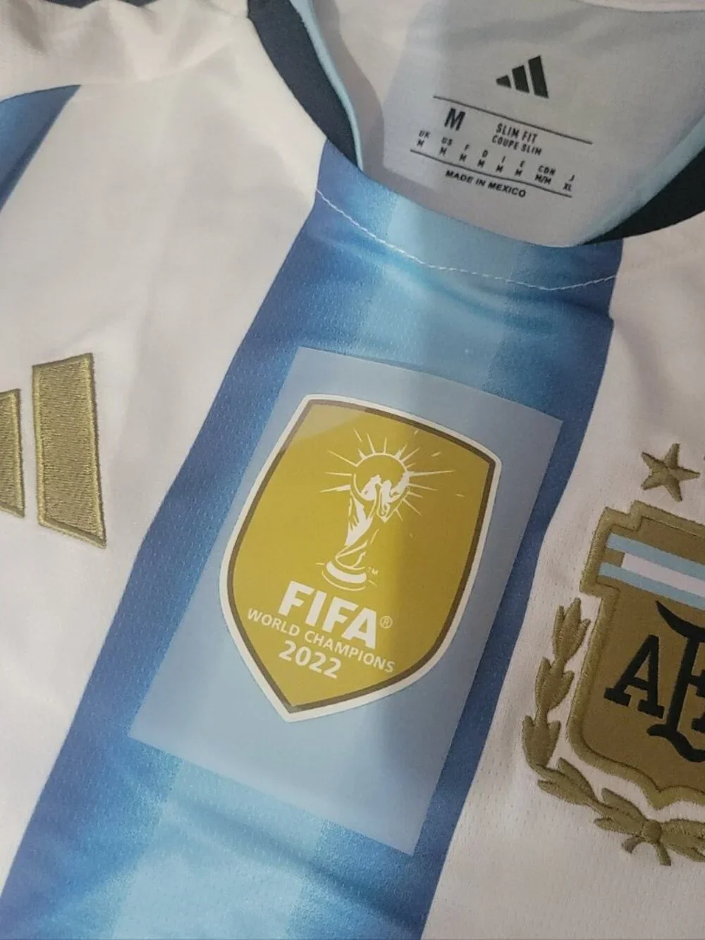 adidas Argentina 2026 WC Home Jersey Messi #10 Blue White Stripes